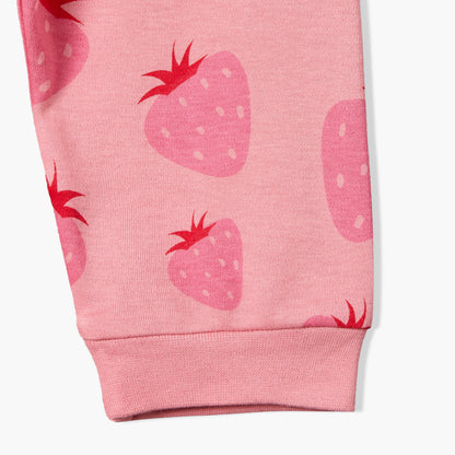 Pack of 2 Juniors Cotton Round Neck Long Sleeves Pyjama Set with Fruit Print