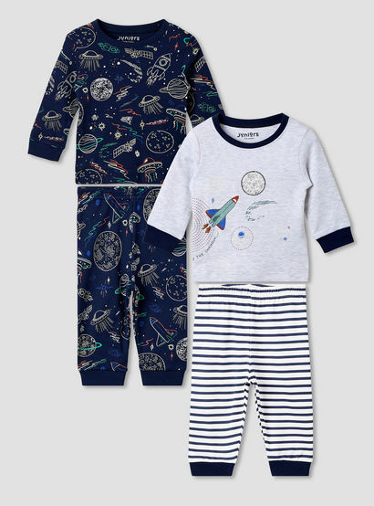 Juniors Space Print T-shirt and Pyjama - Set of 2-baby-boys-clothing-nightwear-pyjamasets-image-1