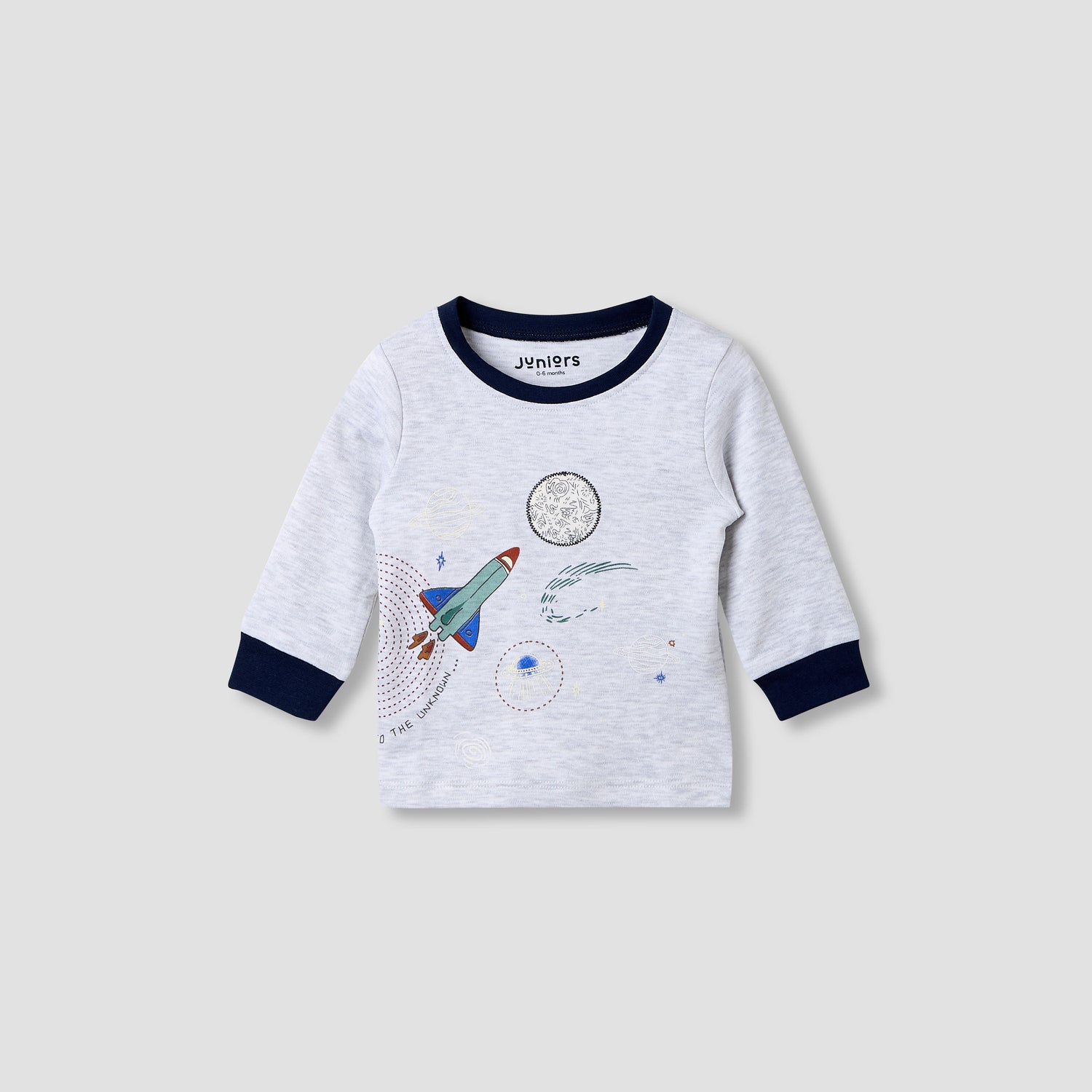 Juniors Space Print T-shirt and Pyjama - Set of 2