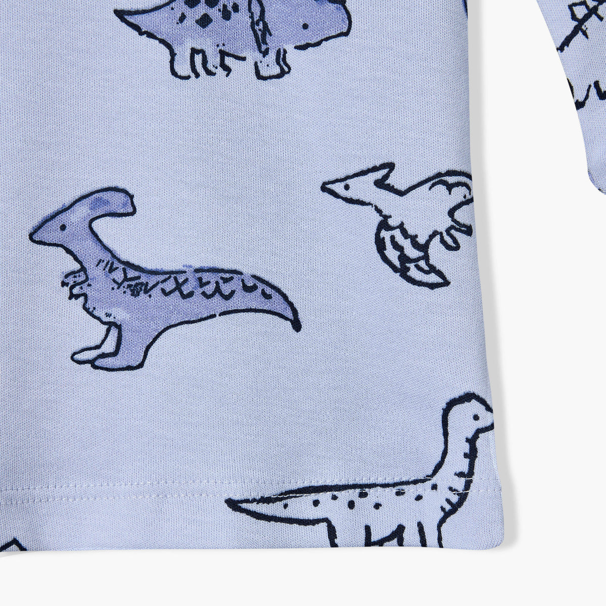 Pack of 3 Juniors Cotton Round Neck Long Sleeves Pyjama Set with Dinosaur Print