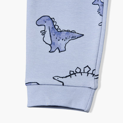 Pack of 3 Juniors Cotton Round Neck Long Sleeves Pyjama Set with Dinosaur Print