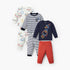 Pack of 3 Juniors Cotton Crew Neck Short Sleeves Pyjama Set with Rocket Print