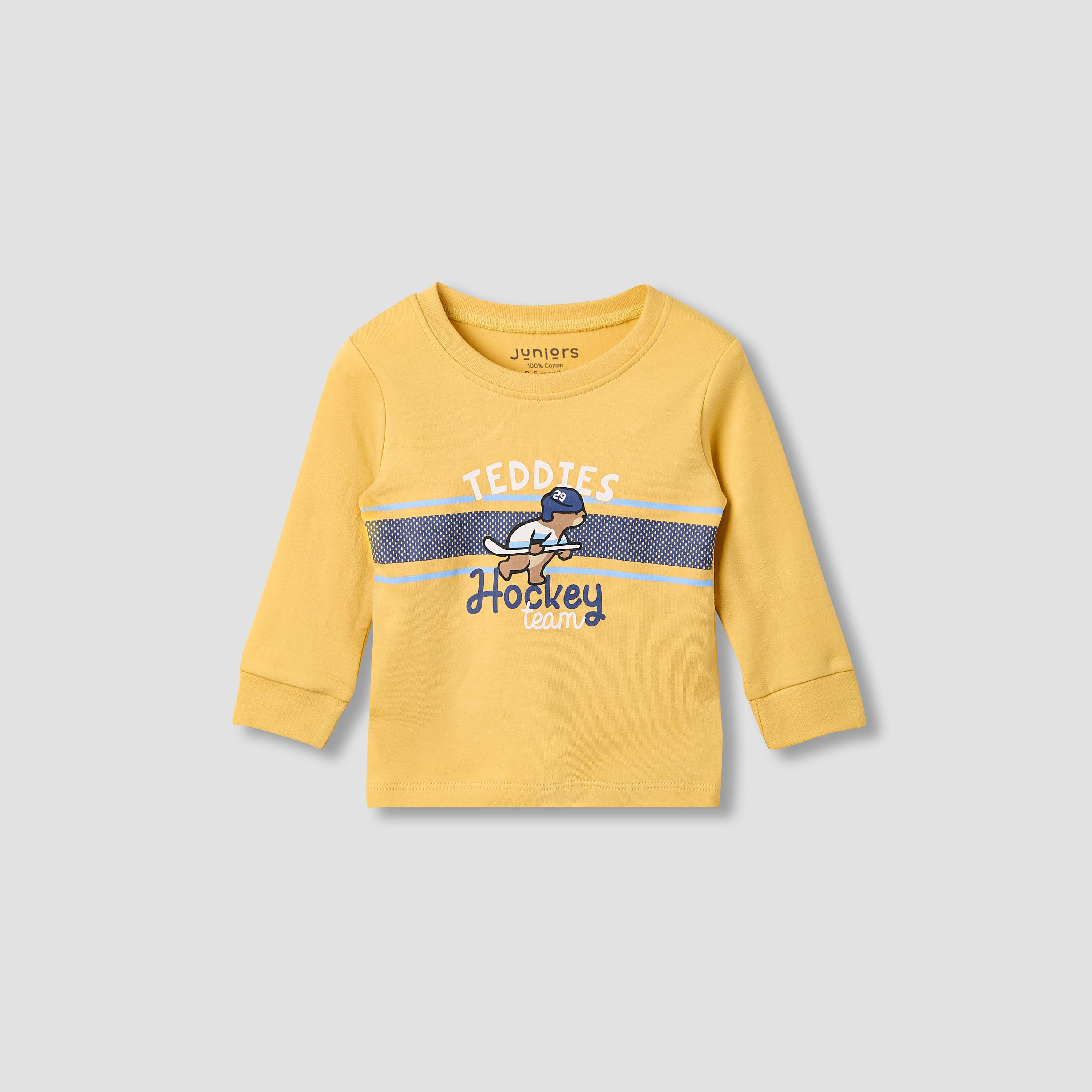 Juniors Bear Print T-shirt and Pyjama - Set of 2