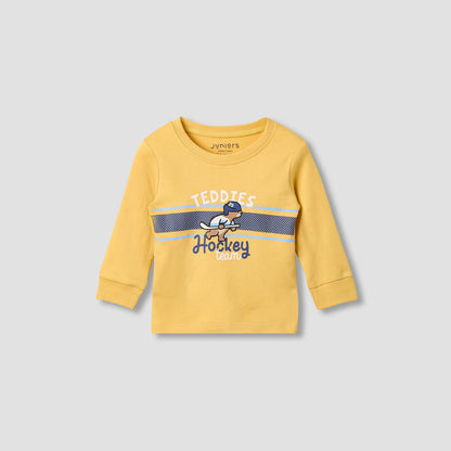 Juniors Bear Print T-shirt and Pyjama - Set of 2