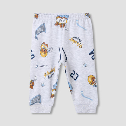 Juniors Bear Print T-shirt and Pyjama - Set of 2