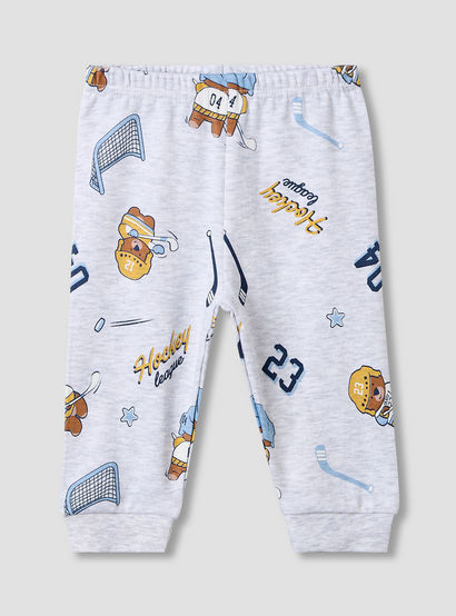 Juniors Bear Print T-shirt and Pyjama - Set of 2-baby-boys-clothing-nightwear-pyjamasets-image-3