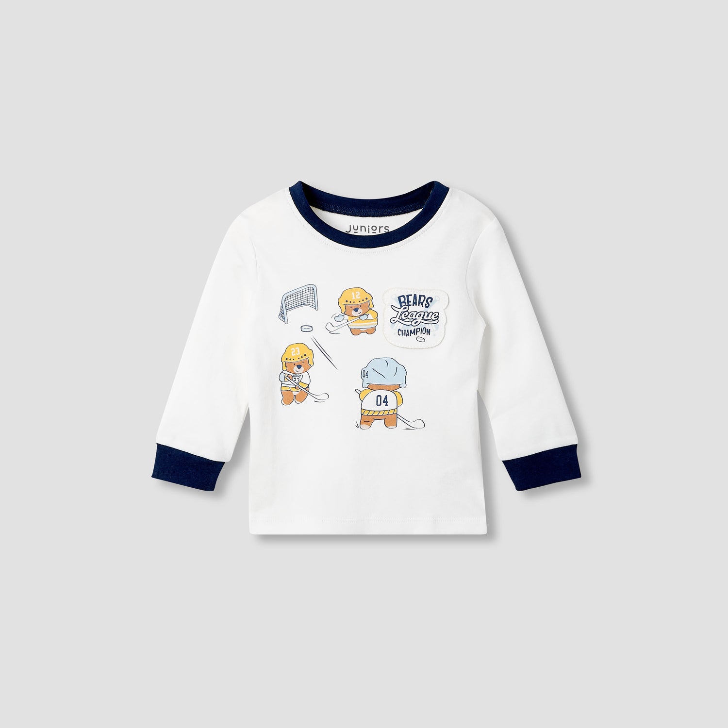 Juniors Bear Print T-shirt and Pyjama - Set of 2