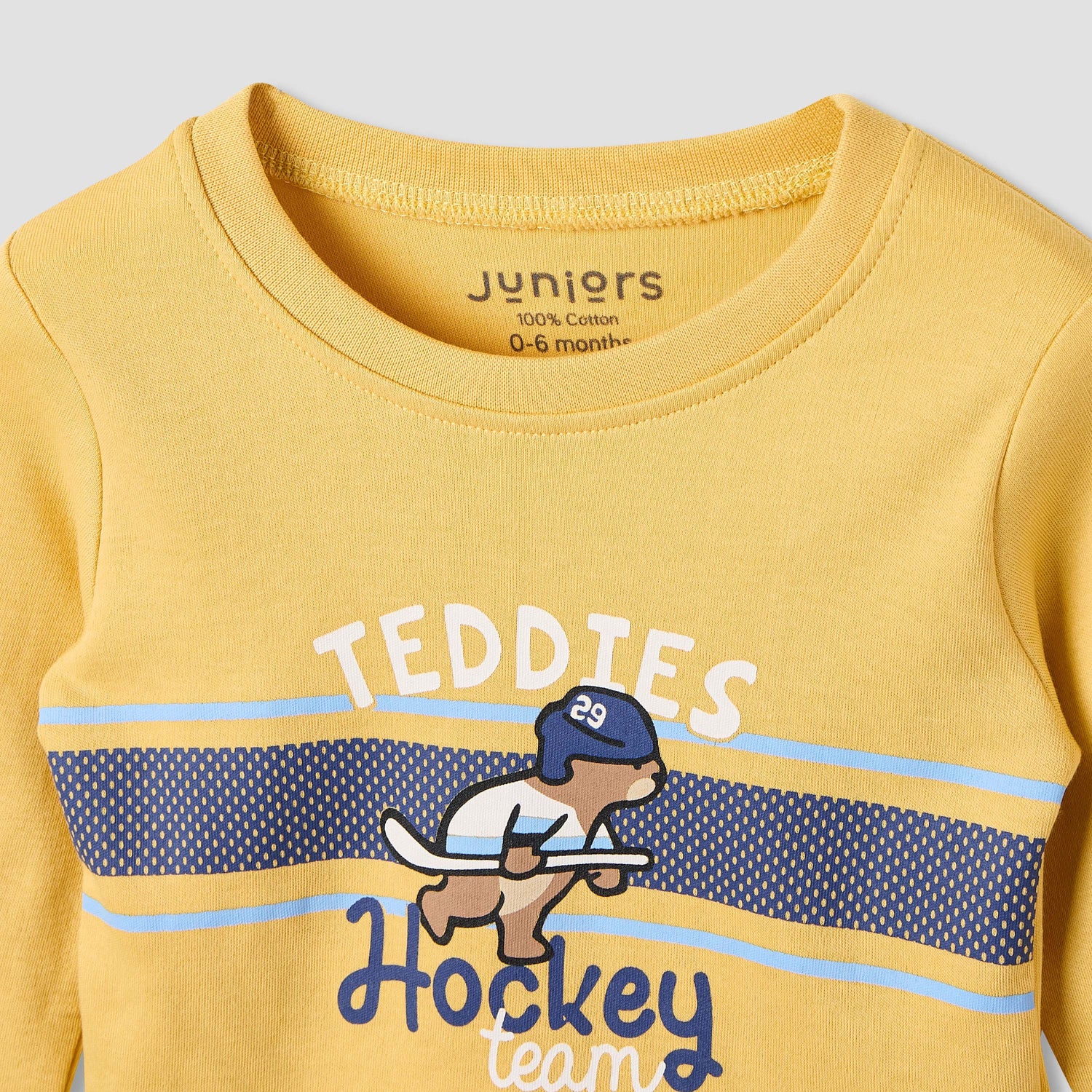 Juniors Bear Print T-shirt and Pyjama - Set of 2