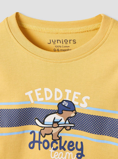 Juniors Bear Print T-shirt and Pyjama - Set of 2-baby-boys-clothing-nightwear-pyjamasets-image-6