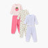 Pack of 3 Juniors Cotton Round Neck Long Sleeves Pyjama Set with Strawberry Print