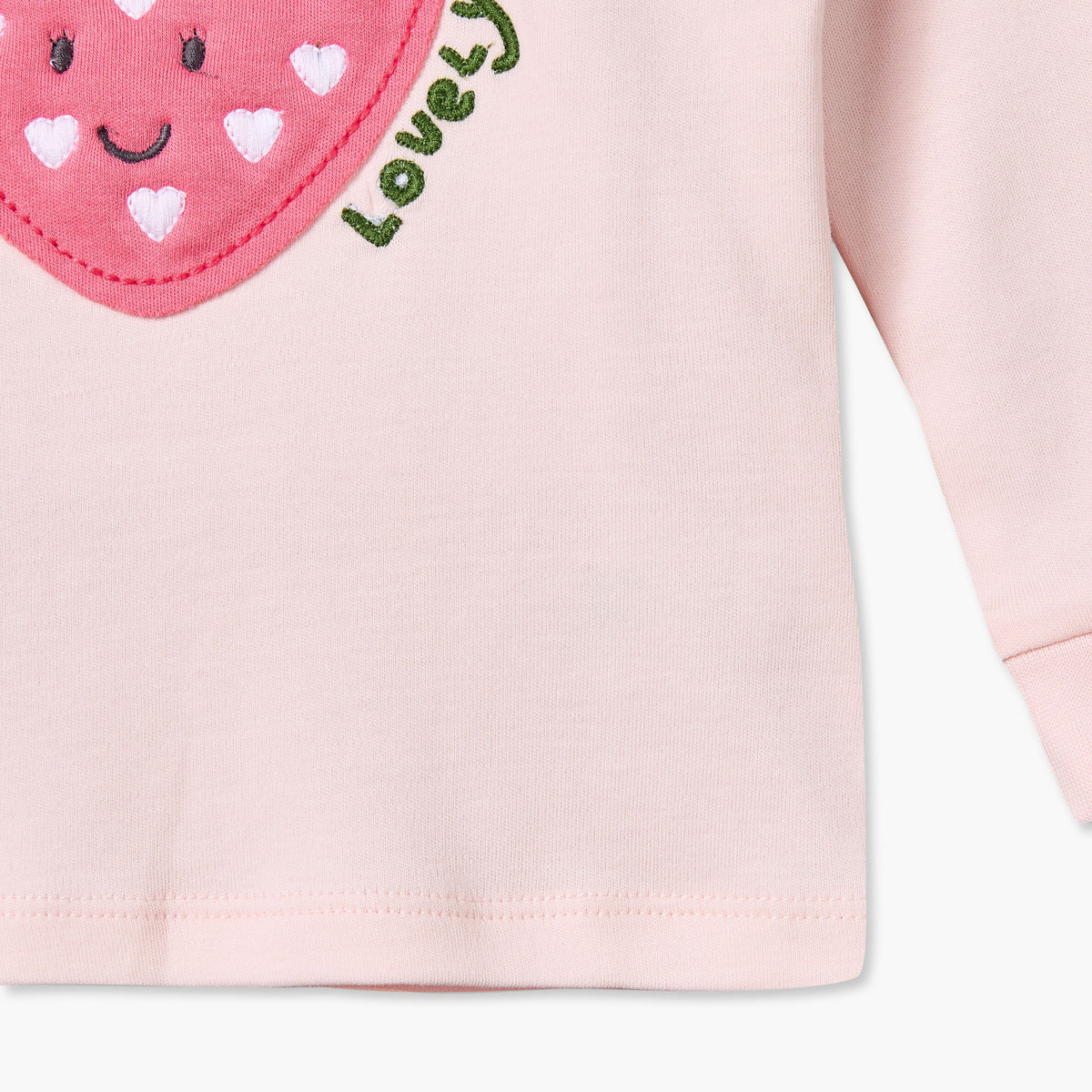Pack of 3 Juniors Cotton Round Neck Long Sleeves Pyjama Set with Strawberry Print