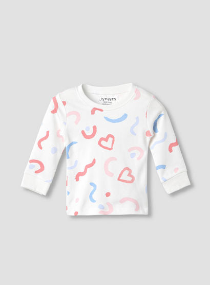 Juniors Printed Long Sleeve T-shirts and Pyjamas - Set of 2-baby-girls-clothing-nightwear-pyjamasets-image-4