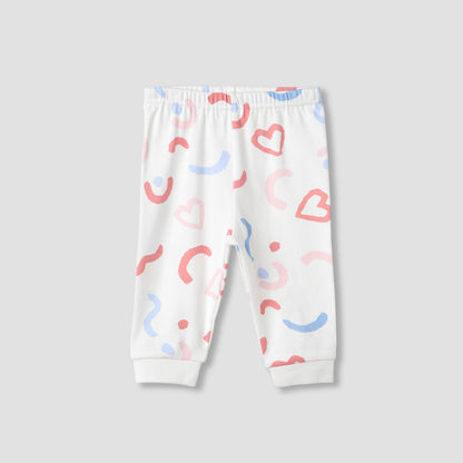 Juniors Printed Long Sleeve T-shirts and Pyjamas - Set of 2