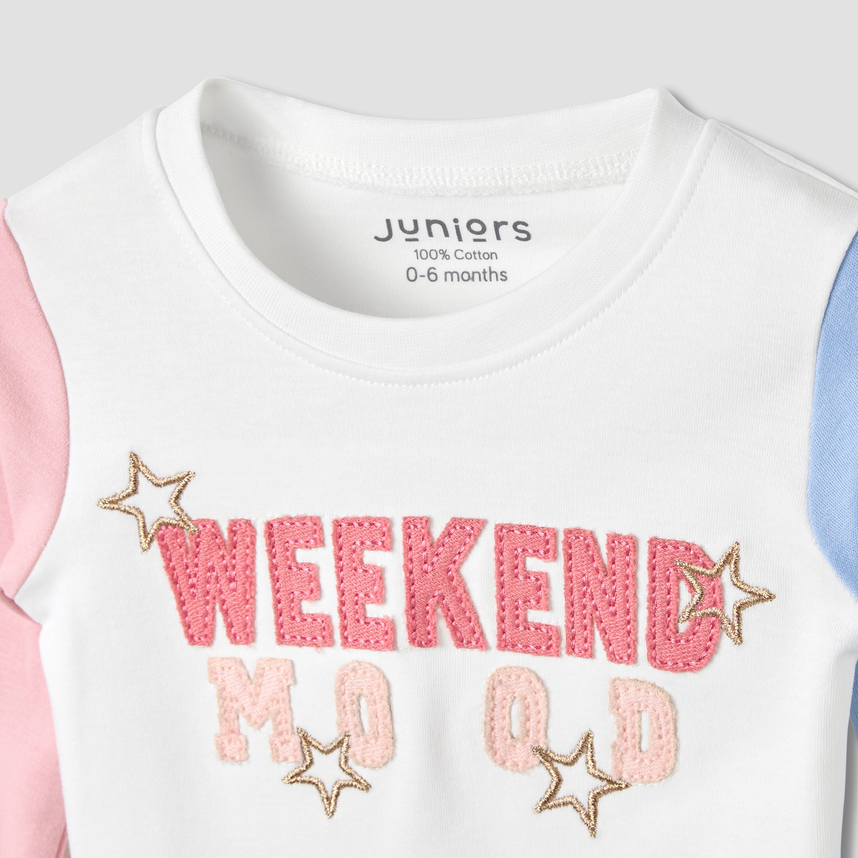 Juniors Printed Long Sleeve T-shirts and Pyjamas - Set of 2