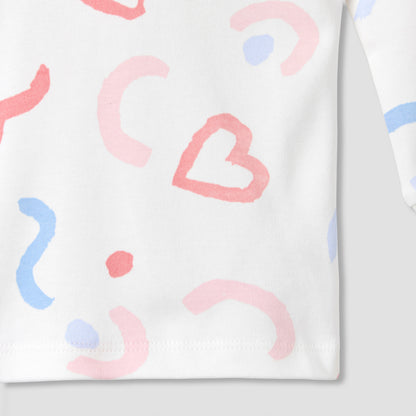 Juniors Printed Long Sleeve T-shirts and Pyjamas - Set of 2