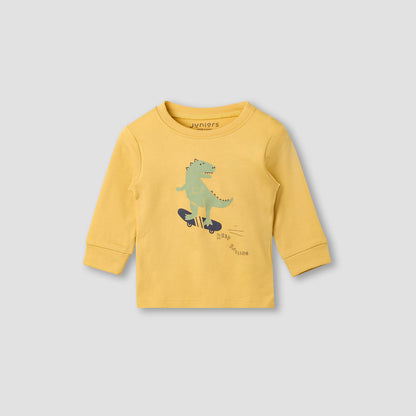 Juniors Crocodile Print T-shirt and Pyjama - Set of 3