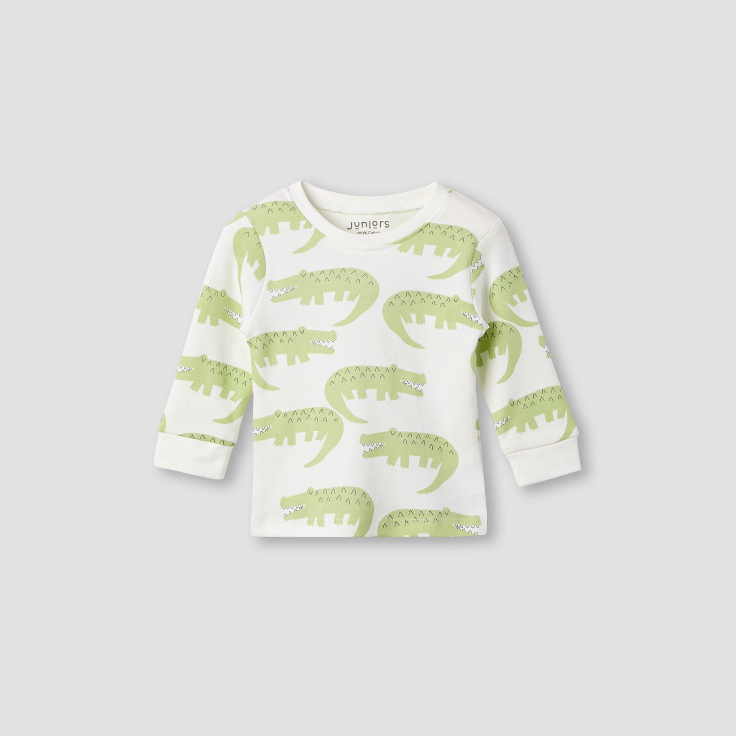 Juniors Crocodile Print T-shirt and Pyjama - Set of 3