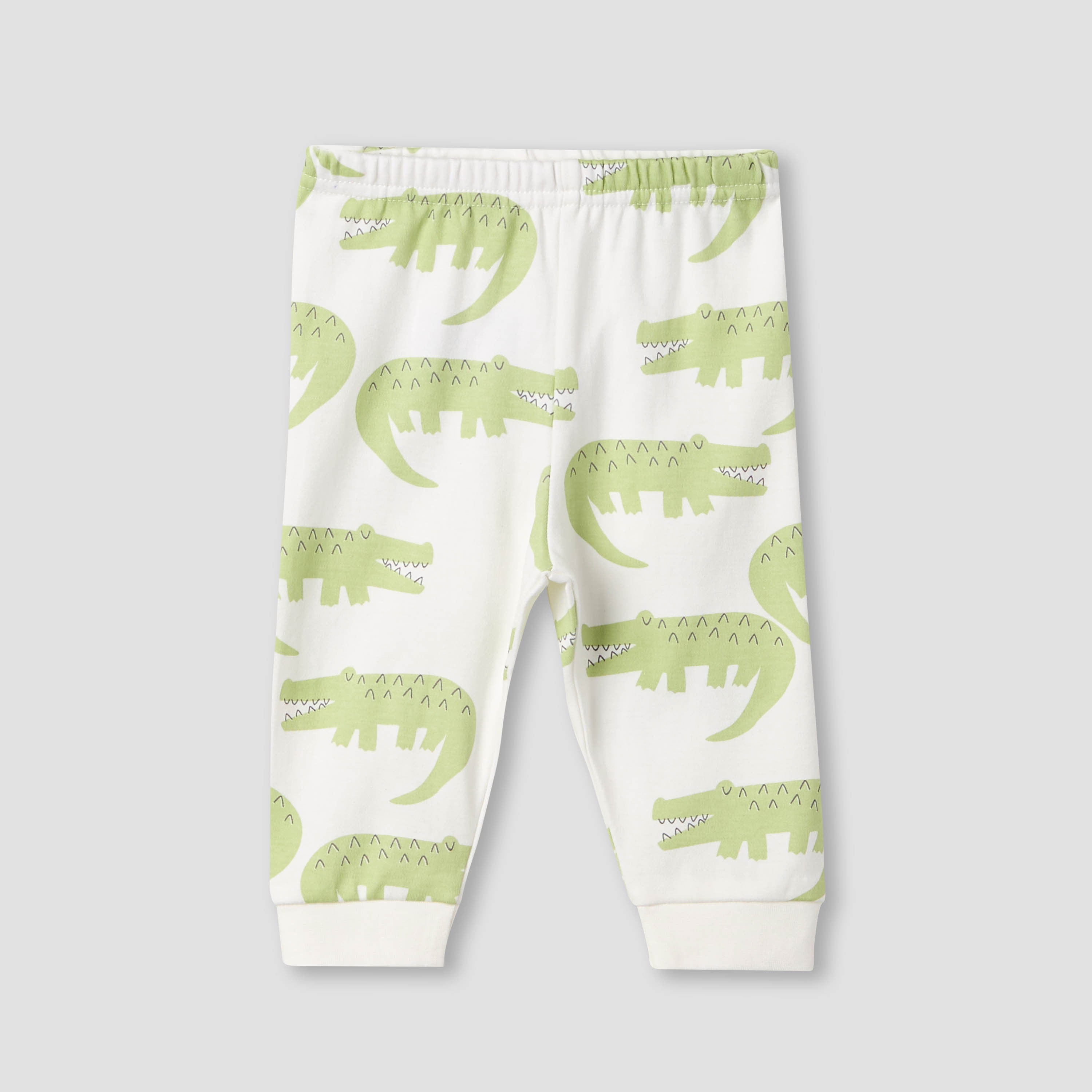 Juniors Crocodile Print T-shirt and Pyjama - Set of 3