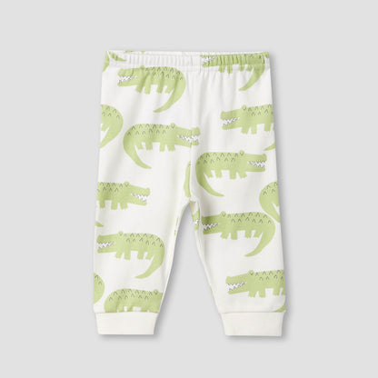 Juniors Crocodile Print T-shirt and Pyjama - Set of 3