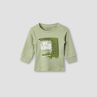 Juniors Crocodile Print T-shirt and Pyjama - Set of 3