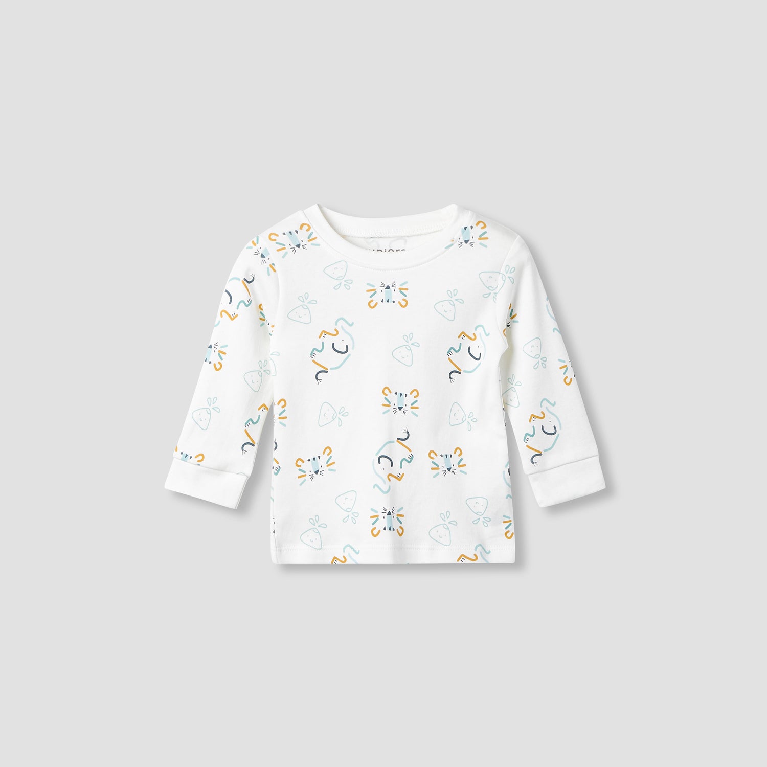 Juniors Elephant Print T-shirt and Pyjama - Set of 3