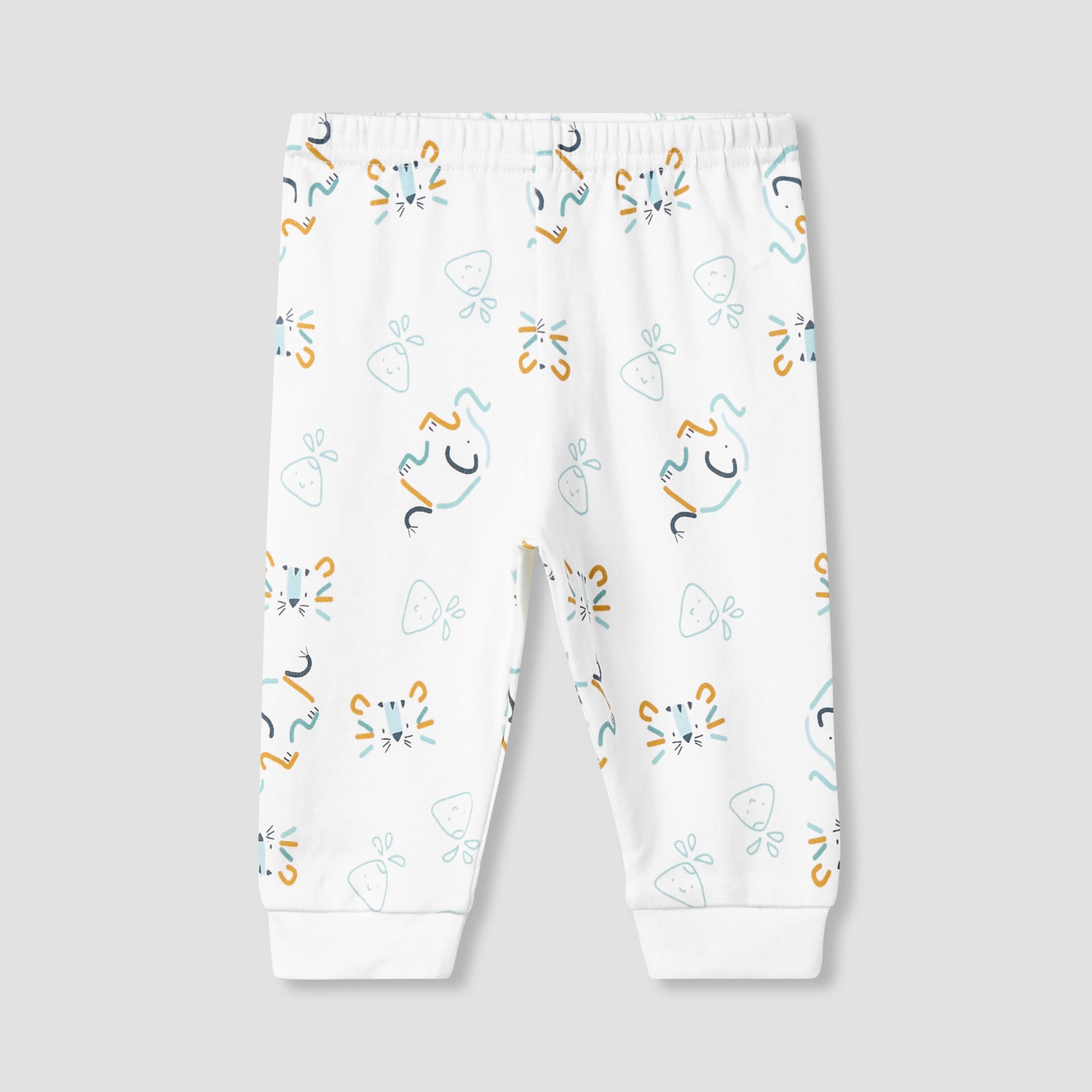 Juniors Elephant Print T-shirt and Pyjama - Set of 3