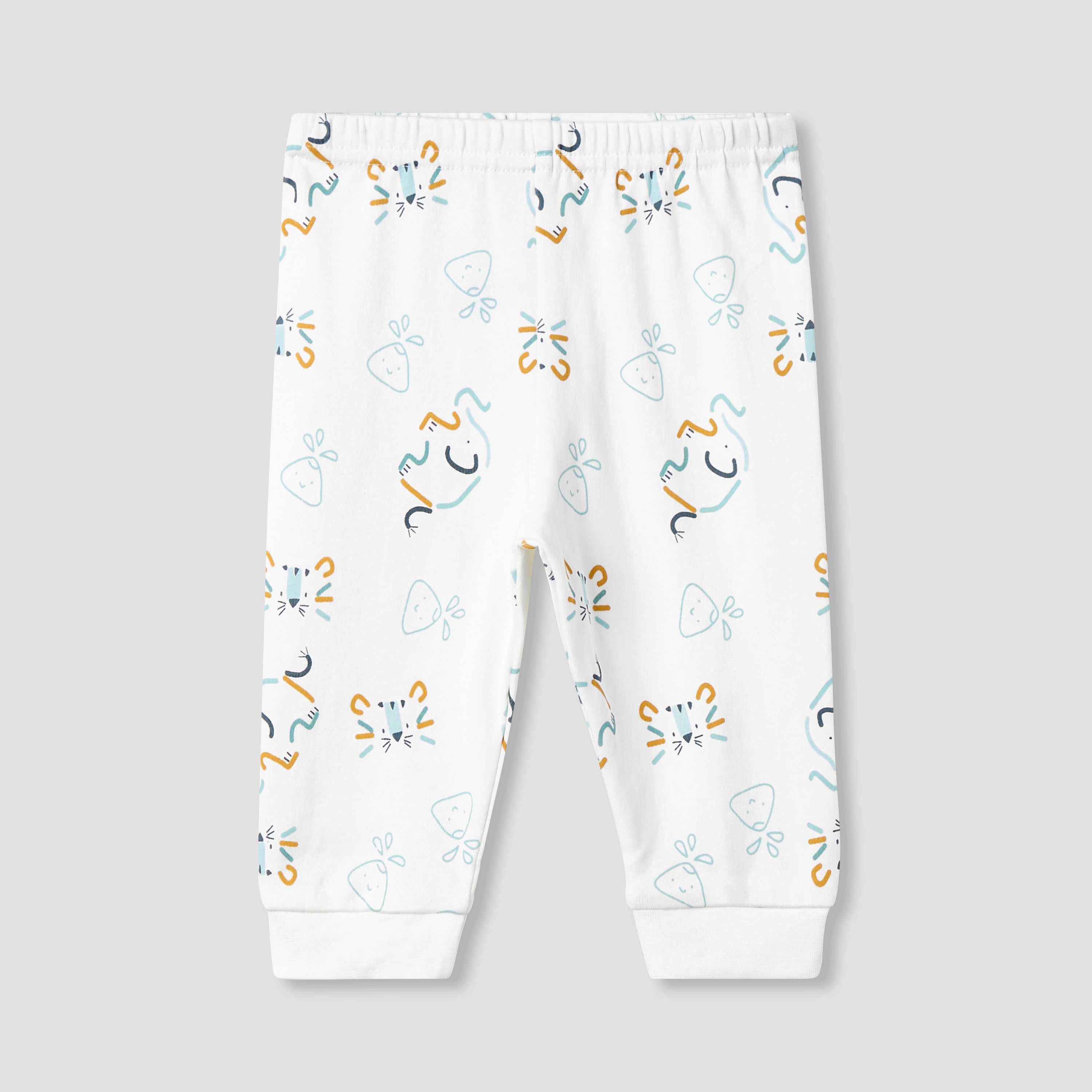 Juniors Elephant Print T-shirt and Pyjama - Set of 3
