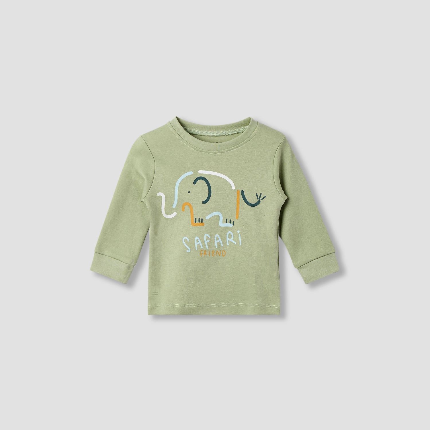 Juniors Elephant Print T-shirt and Pyjama - Set of 3