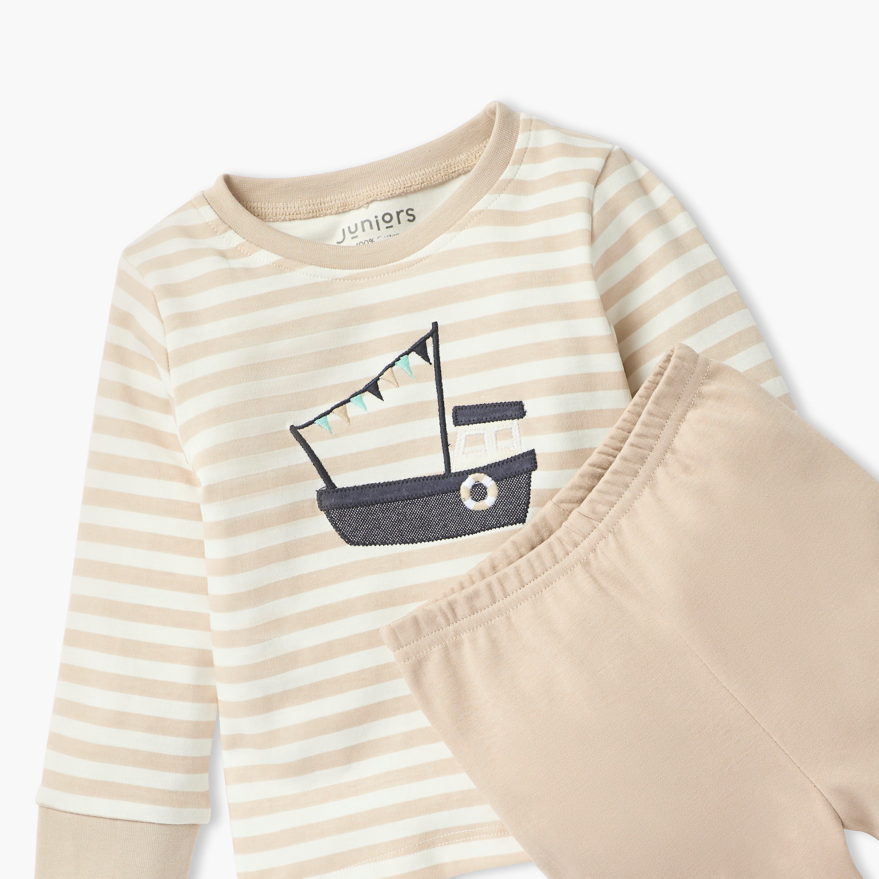 Juniors Striped T-shirt and Pyjama Set