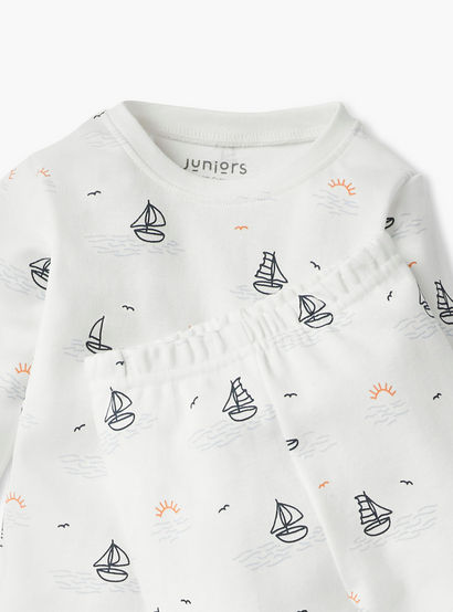 Juniors Nautical Print T-shirt and Pyjama Set-baby-boys-clothing-nightwear-pyjamasets-image-5