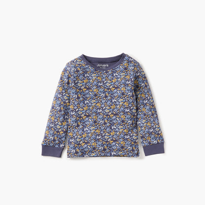 Juniors Floral Print T-shirt and Pyjama Set