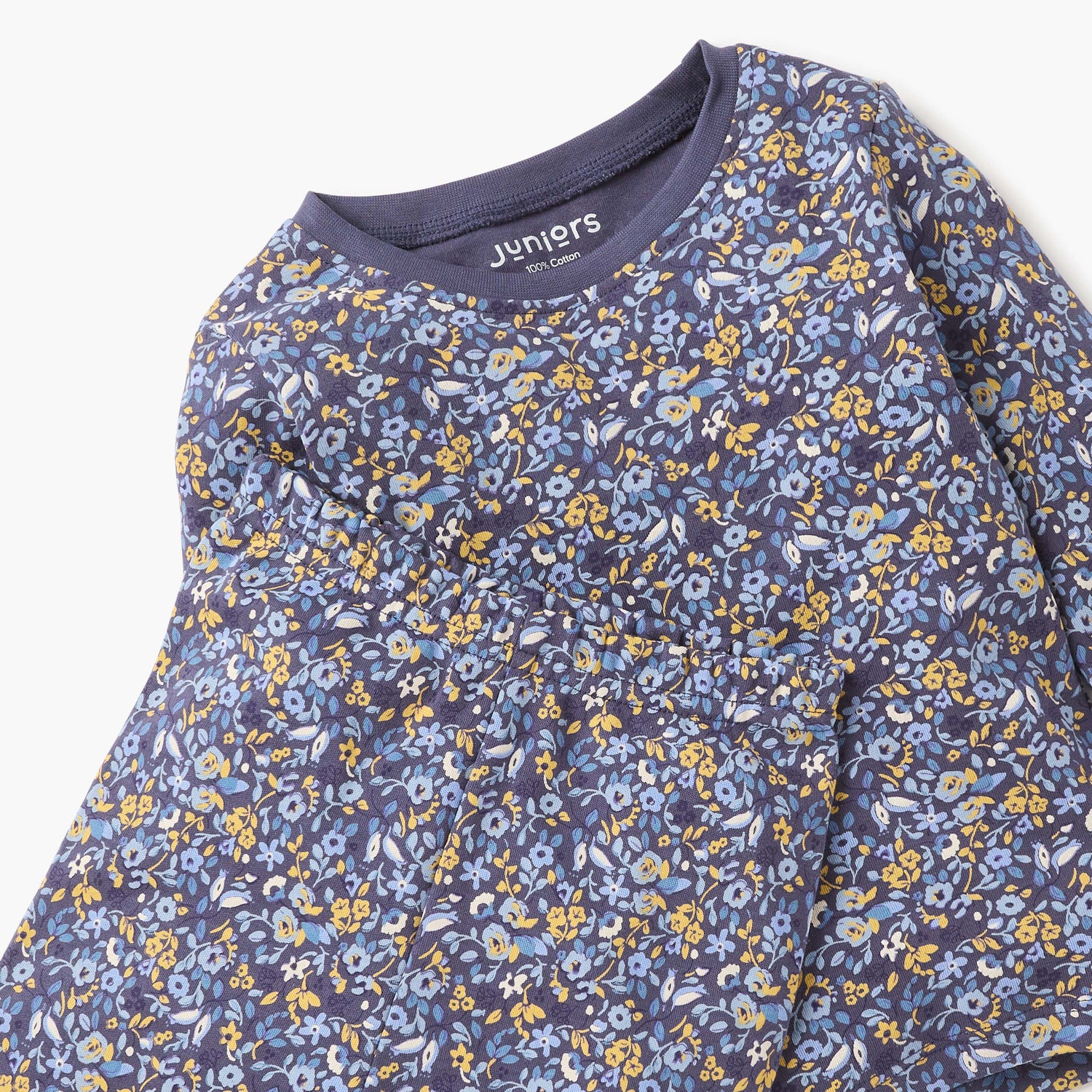 Juniors Floral Print T-shirt and Pyjama Set