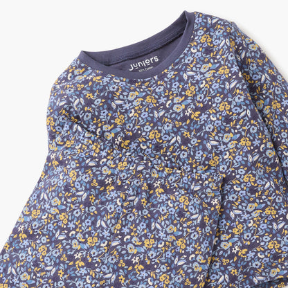Juniors Floral Print T-shirt and Pyjama Set