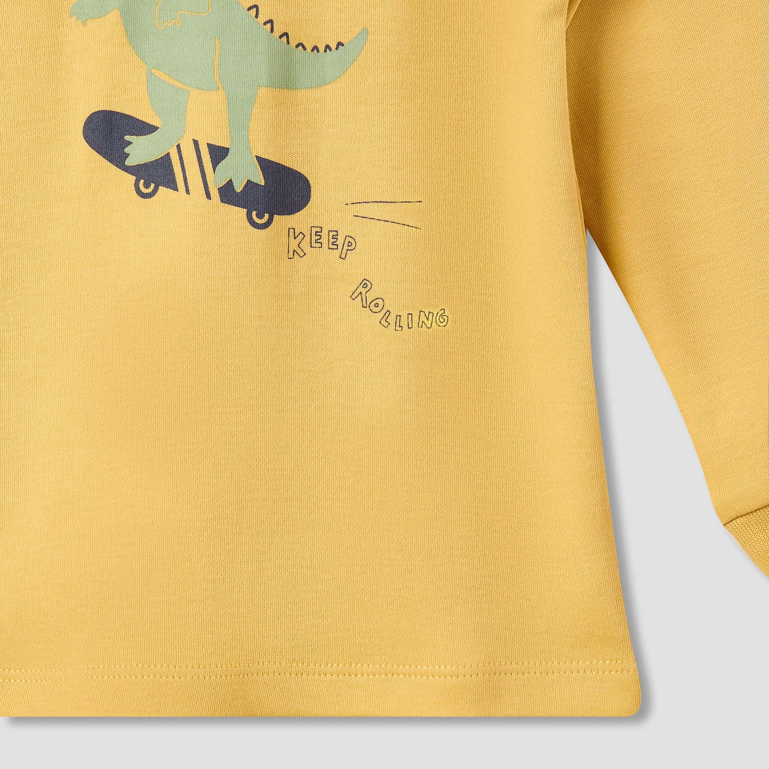 Juniors Cotton Round Neck Long Sleeves Pyjama Set with Graphic Print