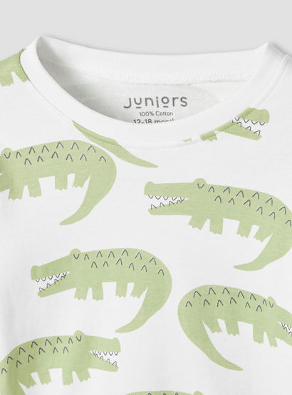 Juniors Animal Print T-shirt and Pyjama Set-baby-girls-clothing-nightwear-pyjamasets-image-5