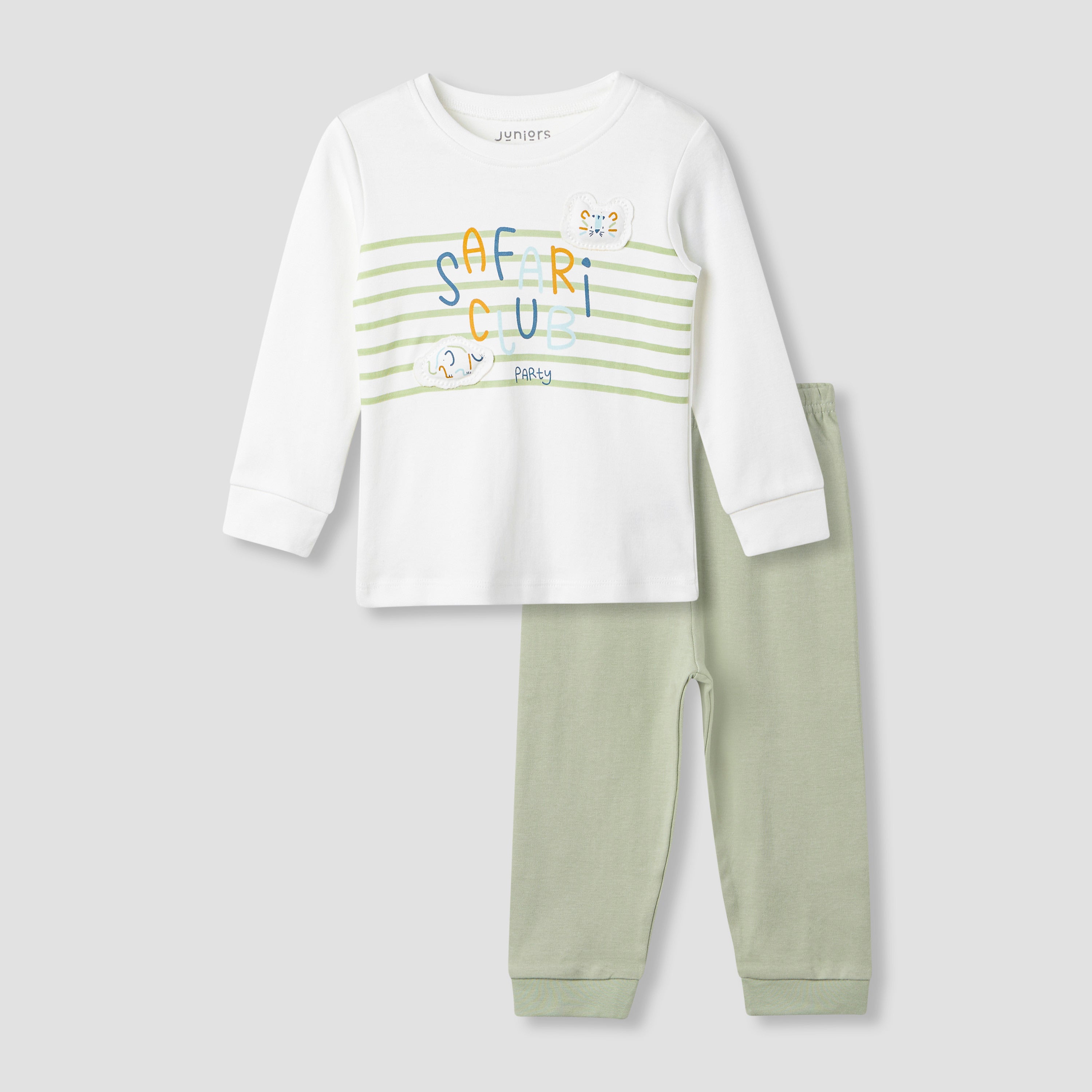 Juniors Striped T-shirt and Pyjama Set