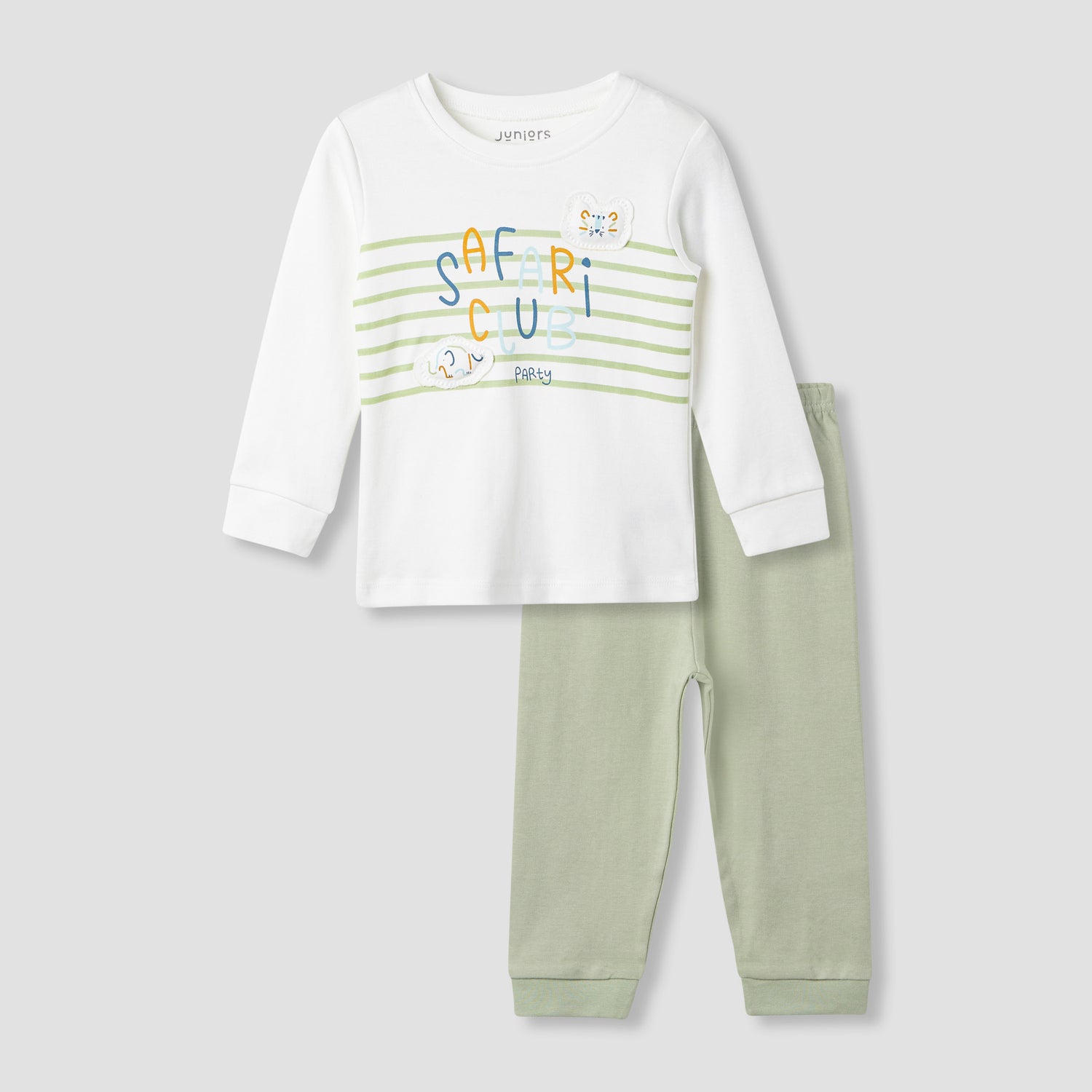 Juniors Striped T-shirt and Pyjama Set