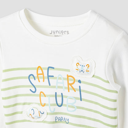 Juniors Striped T-shirt and Pyjama Set