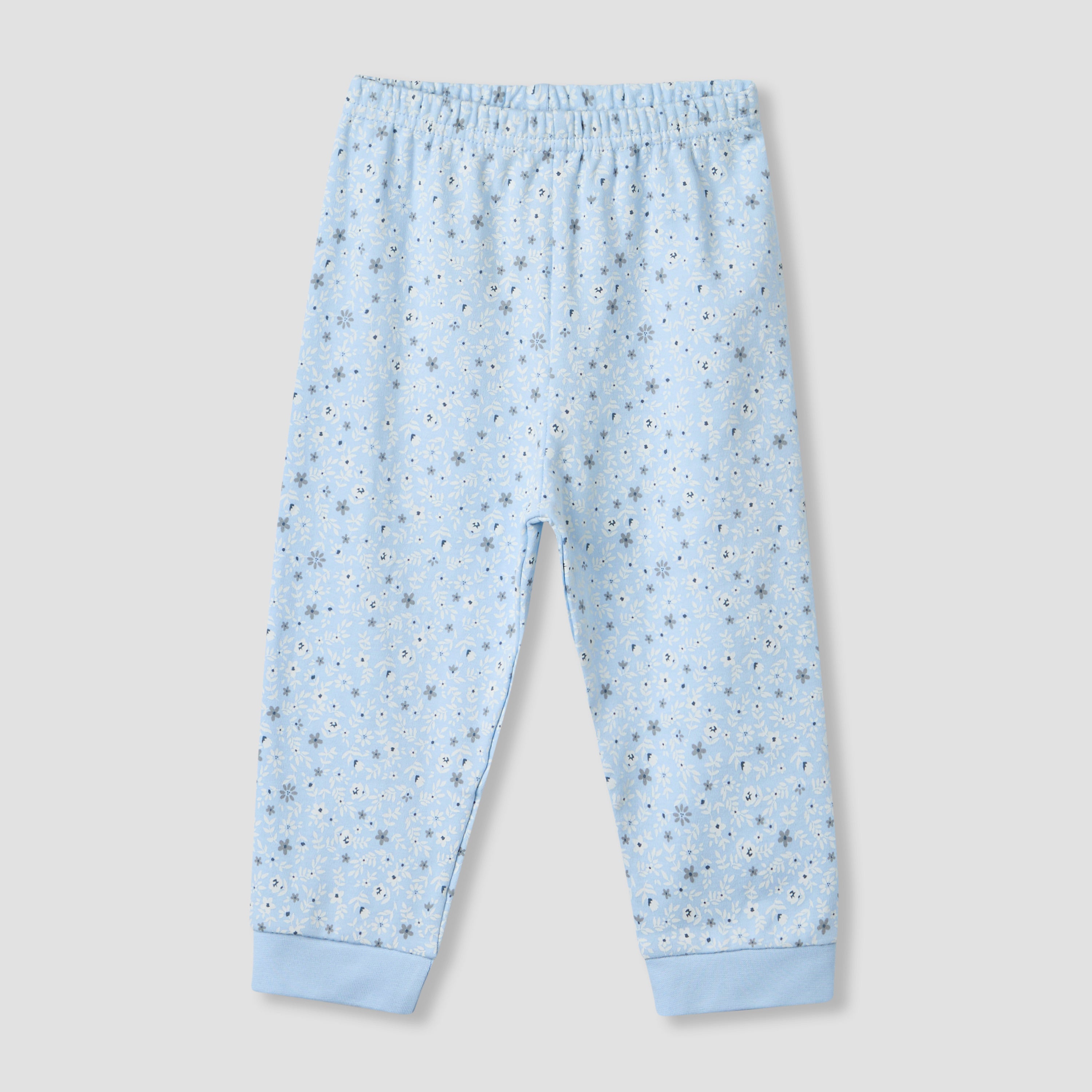 Juniors Embroidered T-shirt and Printed Pyjama Set