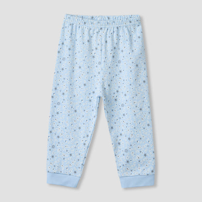 Juniors Embroidered T-shirt and Printed Pyjama Set