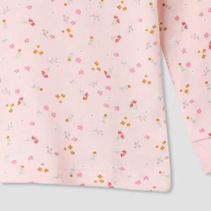 Juniors Floral Print Long Sleeve T-shirt and Pyjama Set