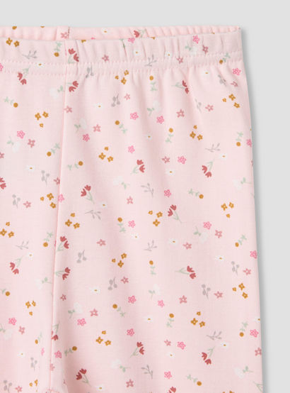 Juniors Floral Print Long Sleeve T-shirt and Pyjama Set-baby-girls-clothing-nightwear-pyjamasets-image-6