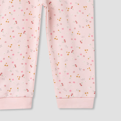 Juniors Floral Print Long Sleeve T-shirt and Pyjama Set