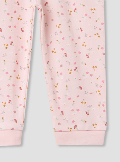 Juniors Floral Print Long Sleeve T-shirt and Pyjama Set-baby-girls-clothing-nightwear-pyjamasets-image-7