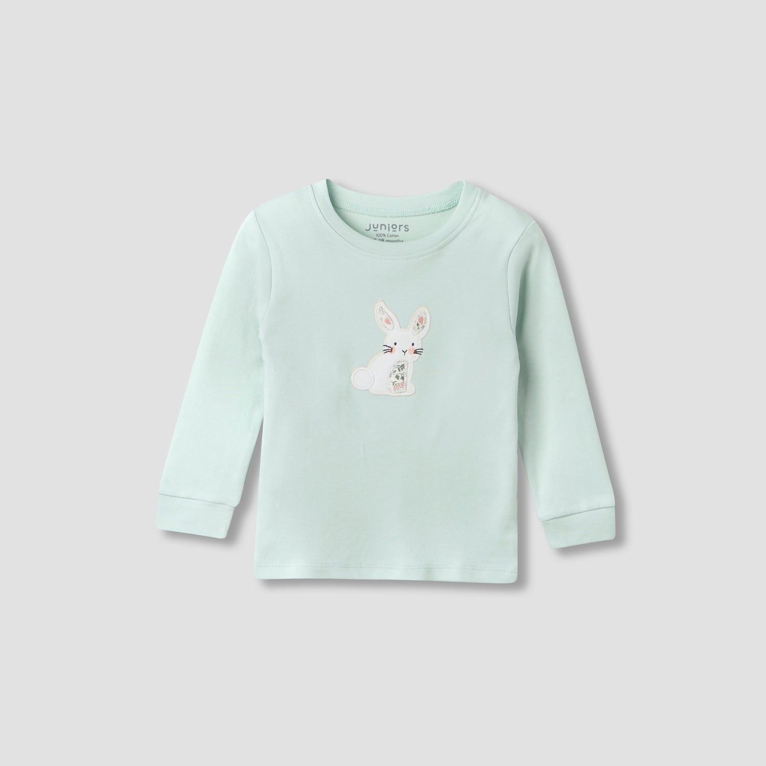 Juniors Pyjama Set with Print - Cotton - Long Sleeves - Round Neck