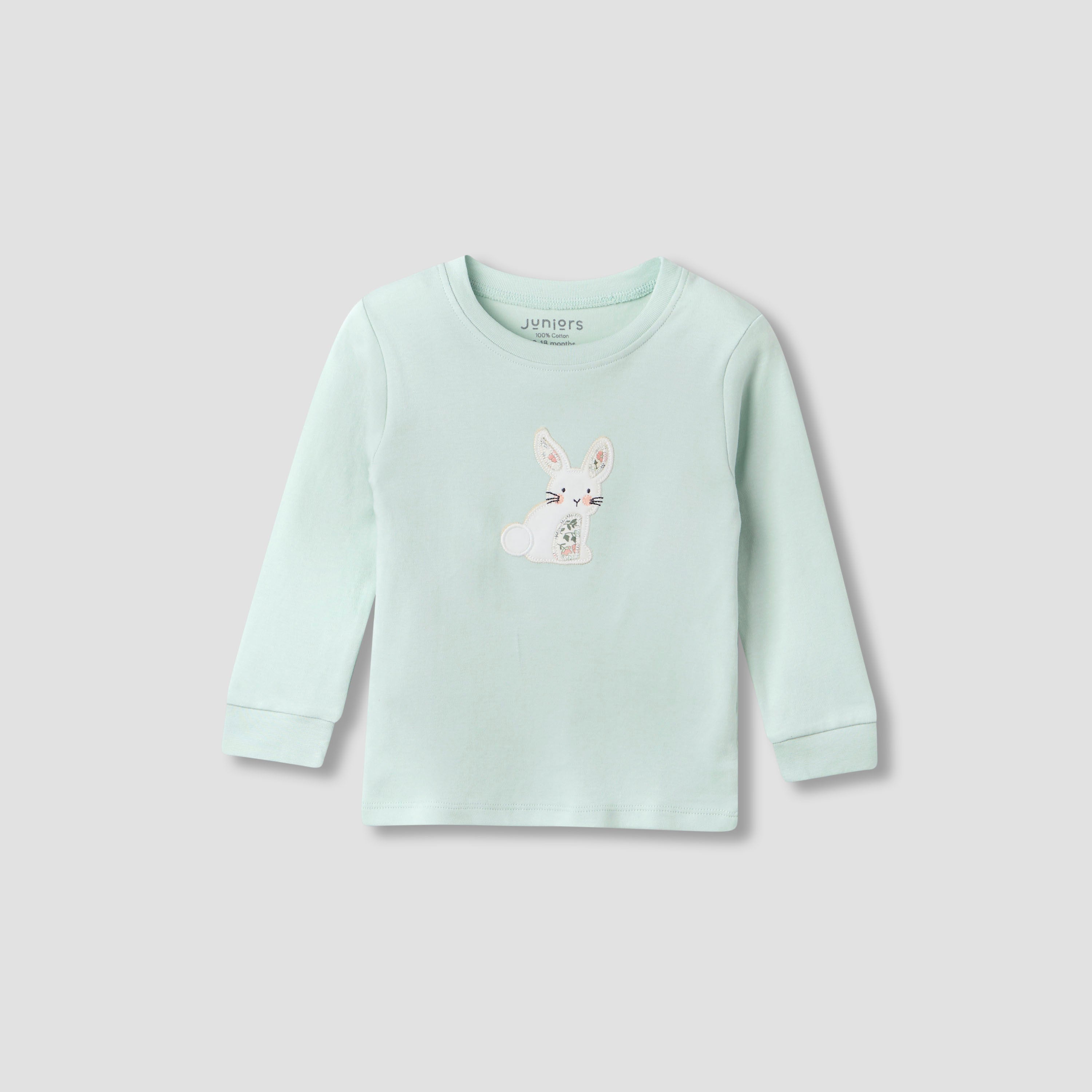 Juniors Pyjama Set with Print - Cotton - Long Sleeves - Round Neck