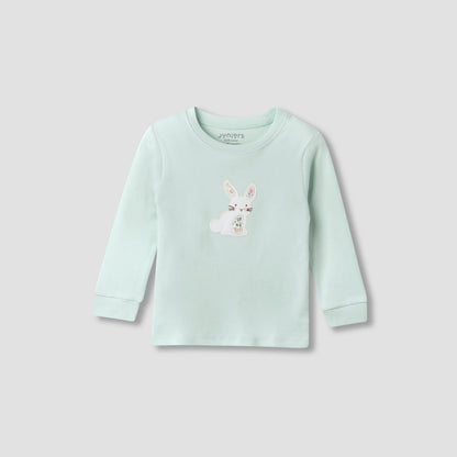 Juniors Pyjama Set with Print - Cotton - Long Sleeves - Round Neck