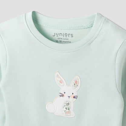Juniors Pyjama Set with Print - Cotton - Long Sleeves - Round Neck