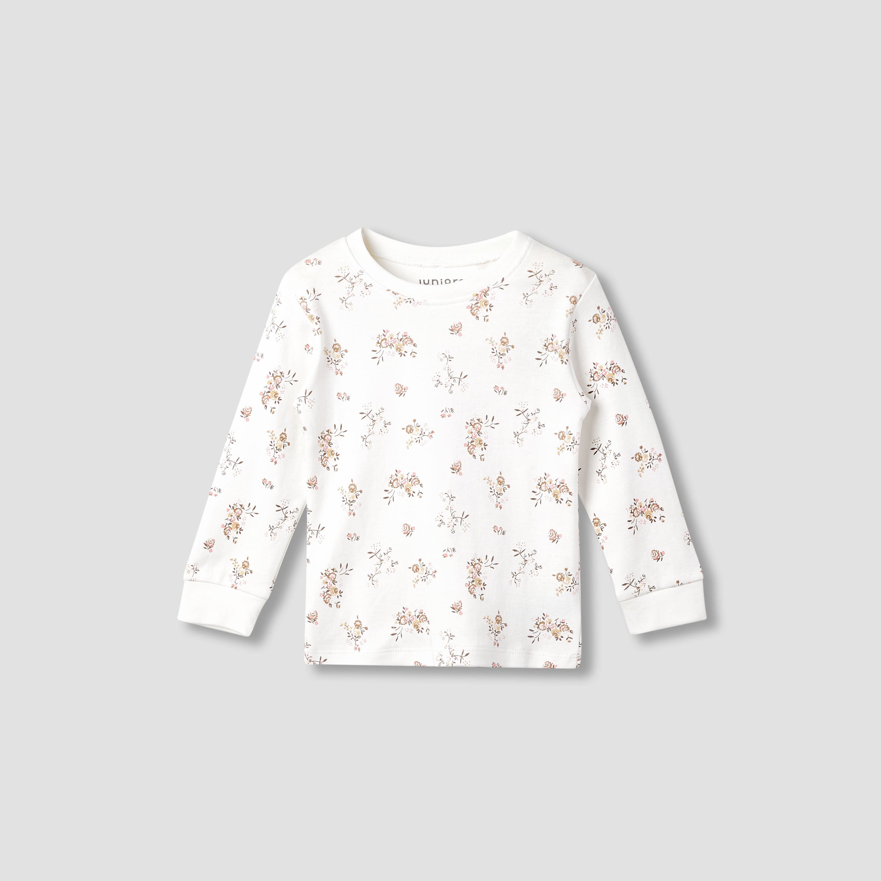 Juniors Printed Ribbed T-shirt and Pyjama Set