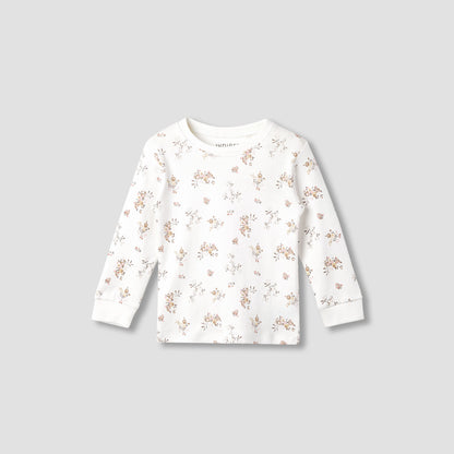 Juniors Printed Ribbed T-shirt and Pyjama Set